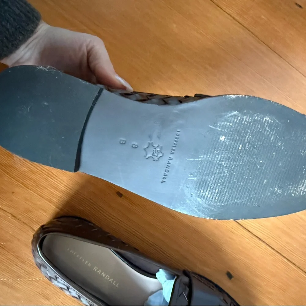 Loeffler Randell Brown leather loafers 8 - Picture 5 of 7